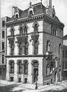 Crown Life Office, Dublin, published in The Architect ix, 1873 (engraving) Crown Life Office, Dublin, published in The Architect ix, 1873 (engraving)