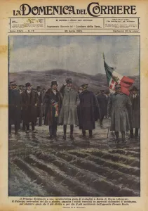 The Crown Prince at a characteristic peasant contest in Rocca di Mezzo (Abruzzo) (colour litho) The Crown Prince at a characteristic peasant contest in Rocca di Mezzo (Abruzzo) (colour litho)