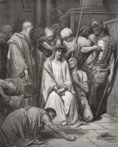 The Crown of Thorns, illustration from Dores The Holy Bible, engraved by Pannemaker The Crown of Thorns, illustration from Dores The Holy Bible, engraved by Pannemaker