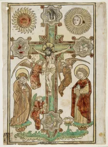 Crucifix with Three Angels and the Symbols of the Evangelists, c Crucifix with Three Angels and the Symbols of the Evangelists, c