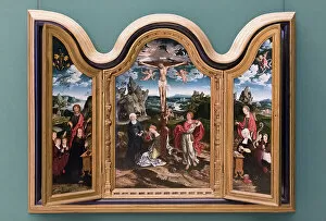 Flemish Art Gallery: Crucifixion, 1512-15, Joos van Cleve (oil on panel)
