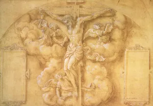 The Crucifixion, 1547 (pencil heightened with white on paper) The Crucifixion, 1547 (pencil heightened with white on paper)