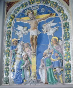 Crucifixion, bas relief (tin glazed earthenware) Crucifixion, bas relief (tin glazed earthenware)