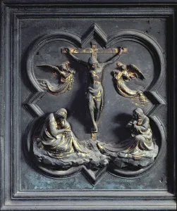 The Crucifixion, eighteenth panel of the North Doors of the Baptistery of San Giovanni The Crucifixion, eighteenth panel of the North Doors of the Baptistery of San Giovanni