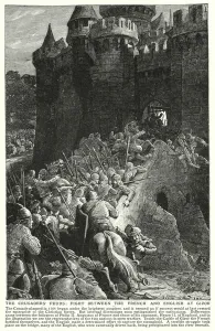 The Crusaders feuds, fight between the French and English at Gizor (litho) The Crusaders feuds, fight between the French and English at Gizor (litho)