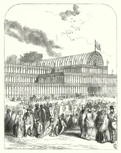 The Crystal Palace in Hyde Park, London, venue for the Great Exhibition of 1851 The Crystal Palace in Hyde Park, London, venue for the Great Exhibition of 1851