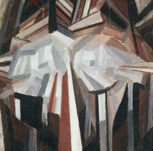 Cubist Head, 1914-15 (oil on canvas laid down on board) Cubist Head, 1914-15 (oil on canvas laid down on board)