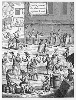 Cup and Ball Fair, late 17th century (engraving) Cup and Ball Fair, late 17th century (engraving)