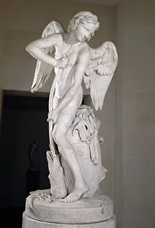 Cupid Carving his Bow from the Club of Hercules, 1747-50 (marble) (see also 234450) Cupid Carving his Bow from the Club of Hercules, 1747-50 (marble) (see also 234450)
