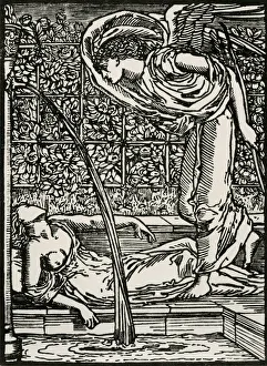 Cupid's First Sight of Psyche, 1866 (woodcut) Cupid's First Sight of Psyche, 1866 (woodcut)