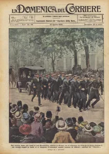 Car Motor Gallery: A curious scene at the wedding of Lord Mountbatten, an officer of the Navy