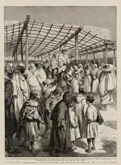 Durand Godefroy 1832 1896 Gallery: Cursing the Christians, a Ride through the Bazaars of Fez on the Way to Tangier (engraving)