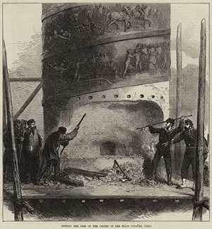 Cutting the Base of the Column in the Place Vendome, Paris (engraving) Cutting the Base of the Column in the Place Vendome, Paris (engraving)