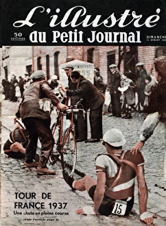 Tour De France Gallery: Two cyclists fell during the 1937 Tour de France. In 'L'