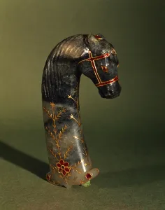 Dagger handle in the form of a horses head, Mughal, c Dagger handle in the form of a horses head, Mughal, c
