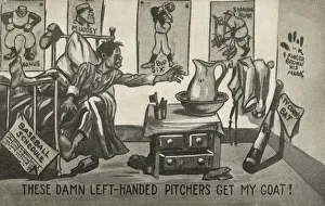 These damn left handed pitchers get my goat (litho) These damn left handed pitchers get my goat (litho)