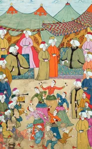 A Dance for the Pleasure of Sultan Ahmet III (1673-1736) from the Surnama' A Dance for the Pleasure of Sultan Ahmet III (1673-1736) from the Surnama'