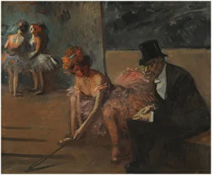 Dancer with an Admirer behind the Stage , 1903 (oil on canvas) Dancer with an Admirer behind the Stage , 1903 (oil on canvas)