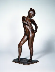 Dancer Fastening the Strings of Her Tights, c.1885-90, cast 1919 (bronze) Dancer Fastening the Strings of Her Tights, c.1885-90, cast 1919 (bronze)