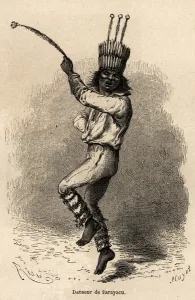 A dancer in Sarayacu (Peru), drawing by Riou, to illustrate Paul Marcoy' A dancer in Sarayacu (Peru), drawing by Riou, to illustrate Paul Marcoy'