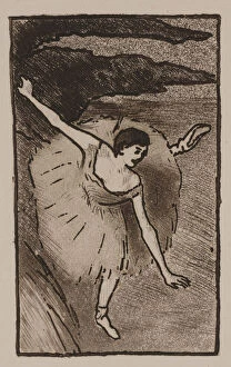 Degas Gallery: Dancer on Stage, Taking Her Bow, 1891-92 (aquatint & soft-ground etching)