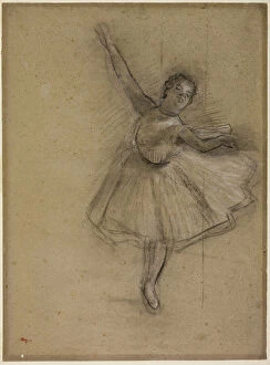 Dancer Turning, c.1876 (charcoal and chalk on paper)