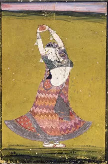 Dancing Girl, early 19th century (gouache with gold and silver paint on paper)