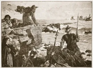 How the Danes came up the Channel a thousand years ago, illustration from ' How the Danes came up the Channel a thousand years ago, illustration from '
