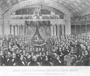 Daniel Webster addressing the United States Senate, in the Great Debate on the Constitution