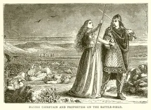Danish Chieftain and Prophetess on the Battle-Field (engraving) Danish Chieftain and Prophetess on the Battle-Field (engraving)