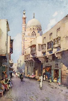 Ella Du Cane Gallery: Darb-el-Gamamiz, Cairo (colour litho)