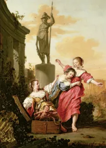 The Three Daughters of Cecrops discovering Erichthonius The Three Daughters of Cecrops discovering Erichthonius