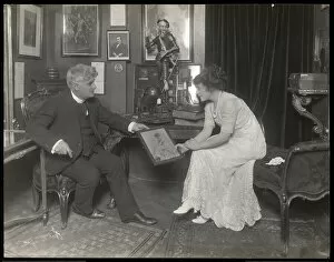 Dressing Room Gallery: David Belasco showing a portrait to Frances Starr, after 1909 (silver gelatin print)