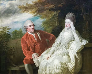Family Portrait Gallery: David Garrick and wife Eva Maria Garrick, 1772-73 (oil on canvas)