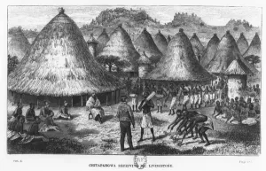 David Livingstone welcomed in a village in the Great Lakes region of Central Africa David Livingstone welcomed in a village in the Great Lakes region of Central Africa