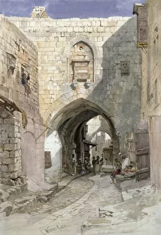 David's Strasse, Jerusalem, 1862 (w / c)