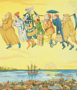 Days of the Week, illustration from Rumpelstiltskin (colour litho) Days of the Week, illustration from Rumpelstiltskin (colour litho)