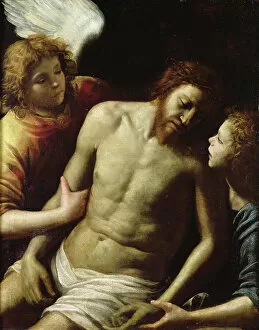 Life Of Christ Gallery: The dead Christ supported by two angels, c. 1628 (oil on canvas)