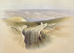 The Dead Sea looking towards Moab, April 4th 1839, plate 50 from Volume II of The The Dead Sea looking towards Moab, April 4th 1839, plate 50 from Volume II of The