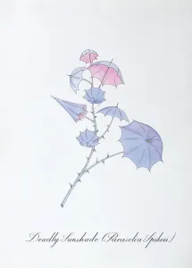 Deadly Sunshade (Parasolia Spikeii.), illustration from The Bogus Book of Botany by John Weir, 1930-48 (ink on paper) Deadly Sunshade (Parasolia Spikeii.), illustration from The Bogus Book of Botany by John Weir, 1930-48 (ink on paper)