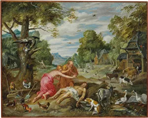 The Death of Abel, from The Story of Adam and Eve (oil on copper) (see also 742110-14) The Death of Abel, from The Story of Adam and Eve (oil on copper) (see also 742110-14)