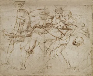 Painte Gallery: The Death of Adonis (pen and brown ink on off-white paper)
