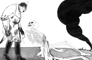 Death begging Kaiser Wilhelm to replace him with a substitute as he is so exhausted Death begging Kaiser Wilhelm to replace him with a substitute as he is so exhausted