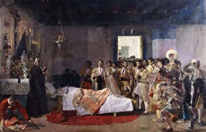 Artist Spanish Gallery: The Death of the Bullfighter; La Muerte del Torero, (oil on canvas)