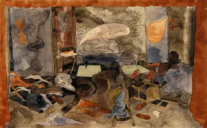 Dressing Room Gallery: Death of Countess Gerschutz Lulu (w / c on paper)
