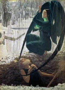 The Death and the Gravedigger, 1900 (gouache, watercolour and pencil) The Death and the Gravedigger, 1900 (gouache, watercolour and pencil)