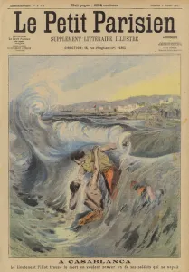 Death of Lieutenant Pillot, a French army officer, while trying to save one of his Death of Lieutenant Pillot, a French army officer, while trying to save one of his