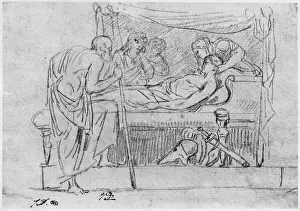 Painte Gallery: Death of Meleager (black pencil on paper)