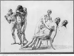 Death of Phaedra, prepatory sketch for the illustration of Racines Complete Works Death of Phaedra, prepatory sketch for the illustration of Racines Complete Works