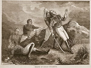 Death of Rollo Gillespie, illustration from Cassell'
